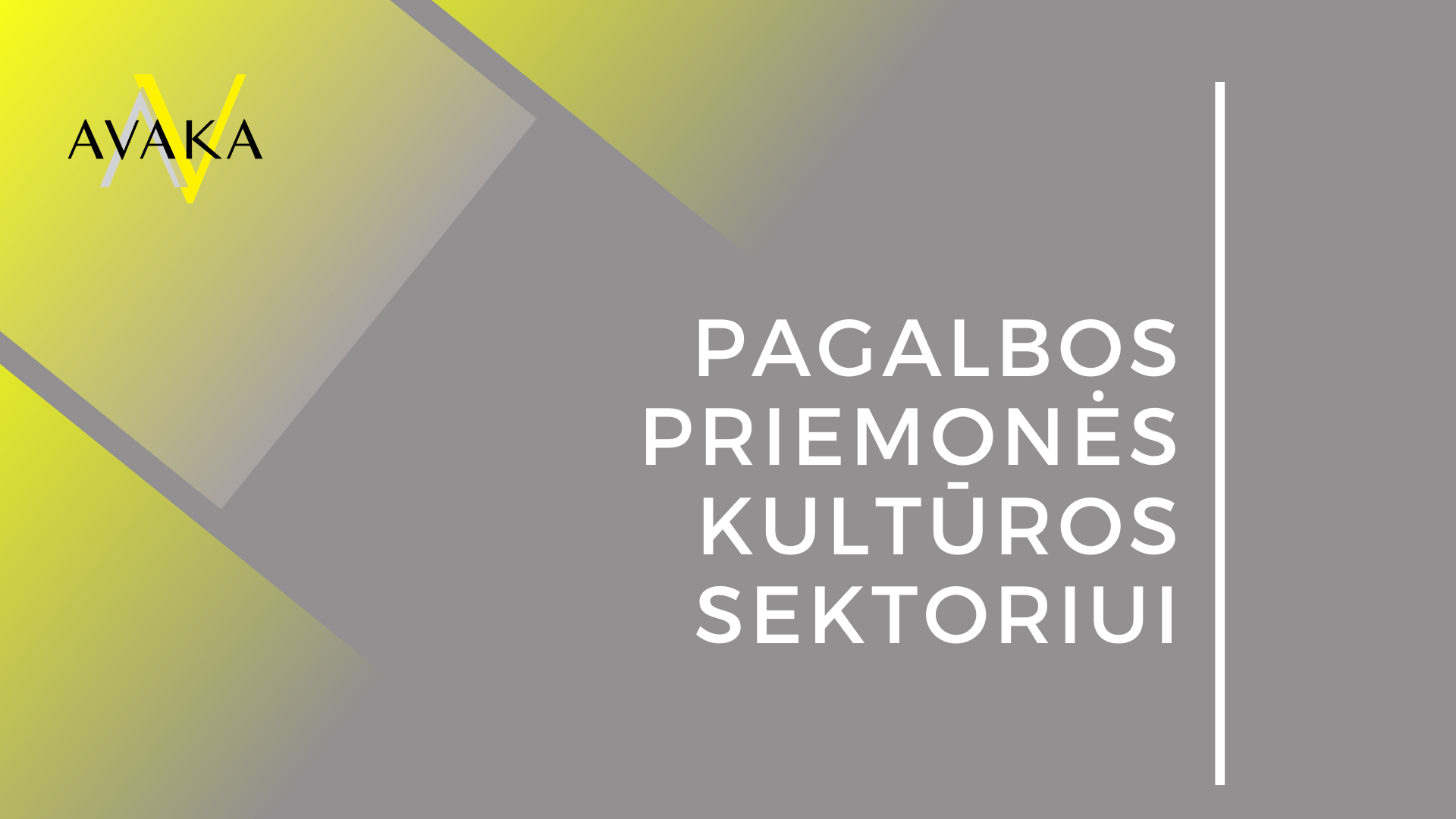 PAGALBOS PRIEMONĖS KULTŪROS SEKTORIUI